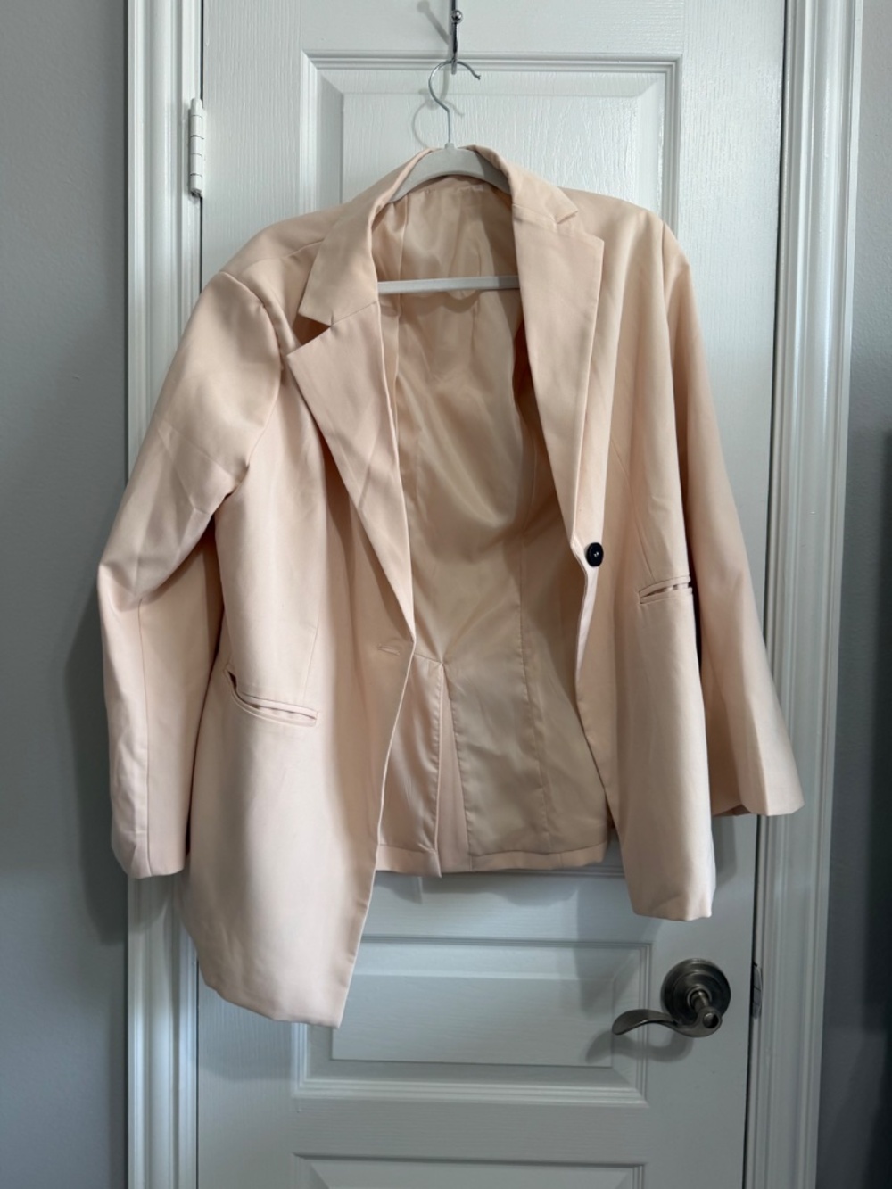 Blush Pink Blush Oversized Single-Button Blazer - Picture 3 of 9